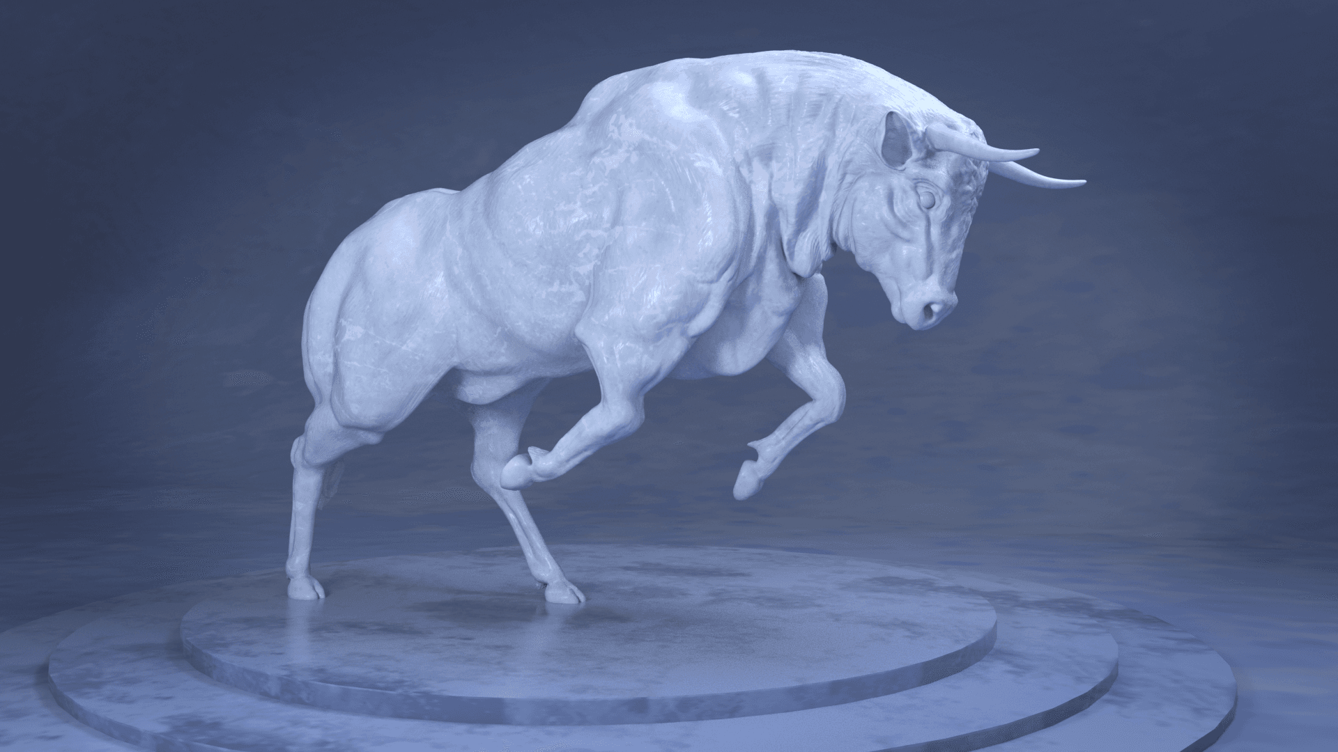 Bull digital sculpting