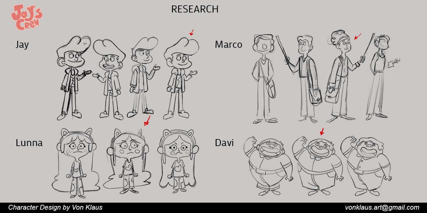 Jay's Crew - Character Design Project